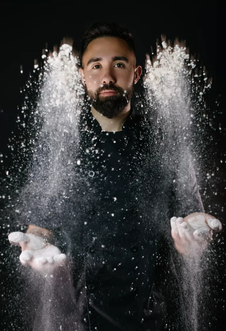 Foto artística del chef